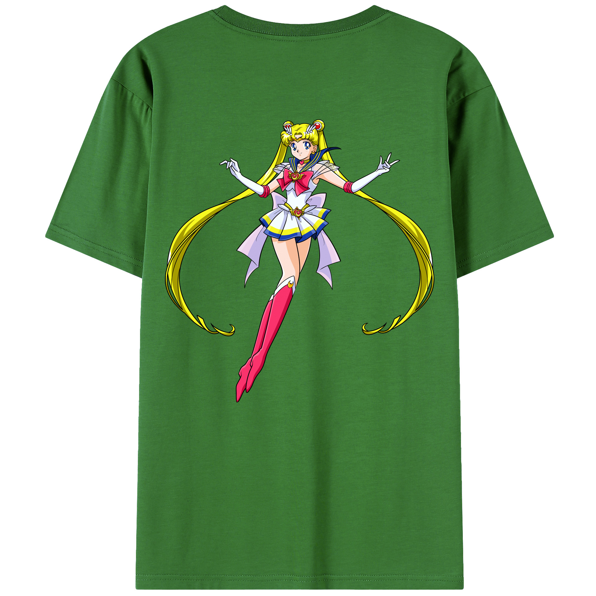 （画像用） 美少女戦士セーラームーン 月野 うさぎ つきの うさぎ Sailor Moon Tsukino Usagi レディース半袖Tシャツ(バックプリント)